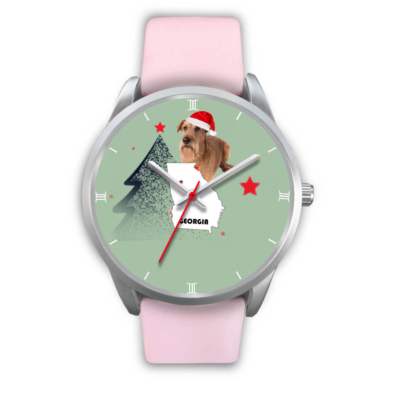 Irish Terrier Georgia Christmas Special Wrist Watch