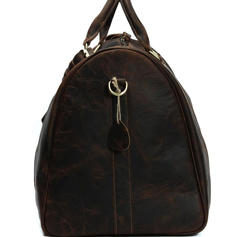 Cool Men's Leather Large Weekender Duffle Travel Bag