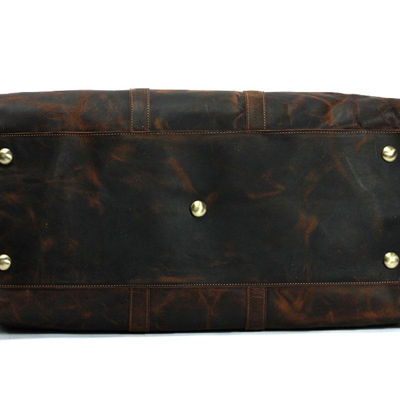 Cool Men's Leather Large Weekender Duffle Travel Bag