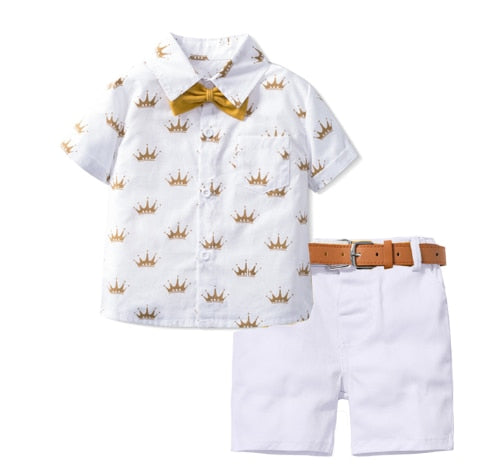 Boys Summer Cotton Clothing Set - T-Shirt and Shorts (1-6 Years)
