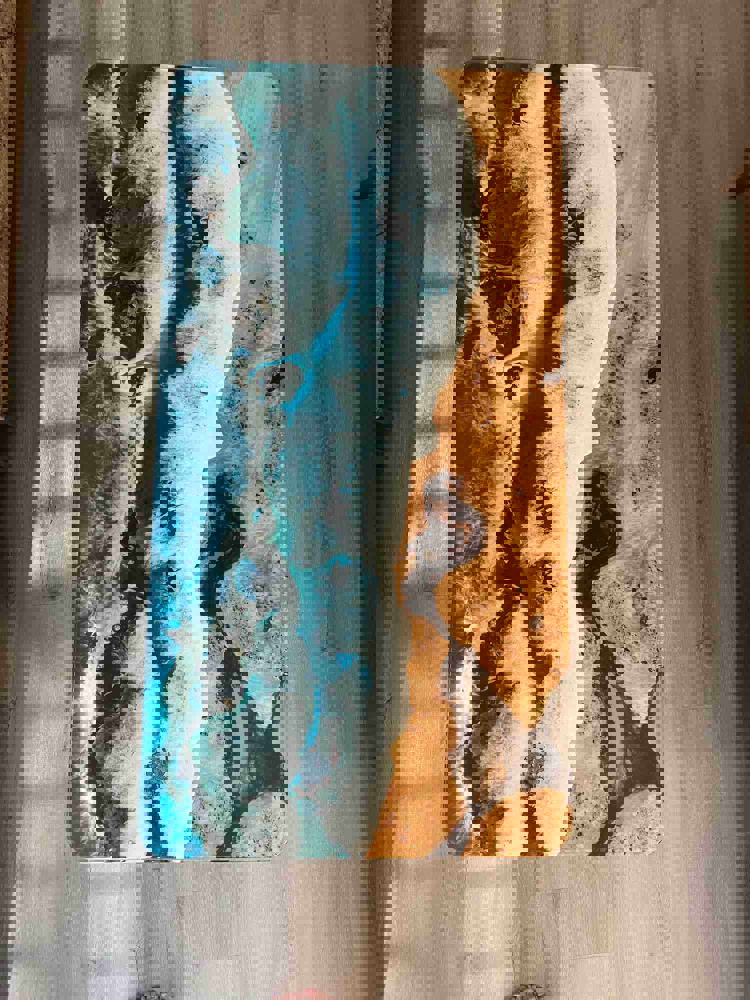 Modern Rectangular Epoxy Coffee Table