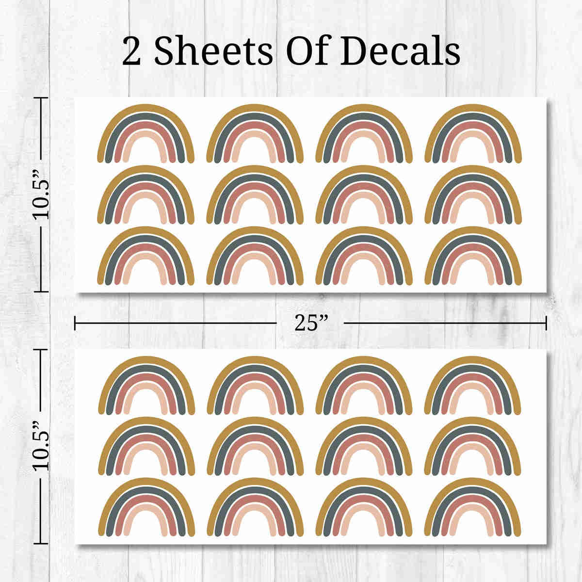Neutral Rainbow Wall Decals