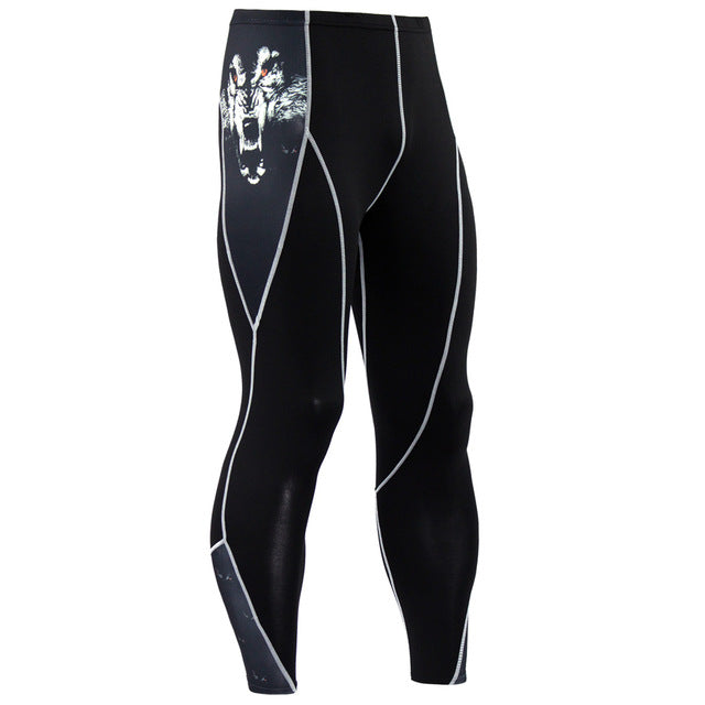 Plus Size 2pcs/set Men's Tracksuit Sport Suit Gym Fitness Compression Clothing