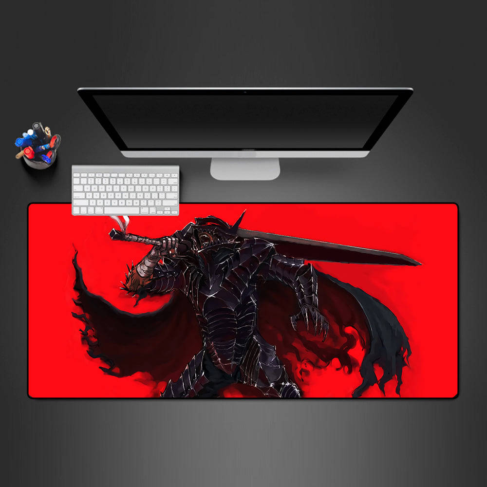 Guts Pain Design M-XXL Size Gaming Mouse Pad with Non-Slip Rubber Base
