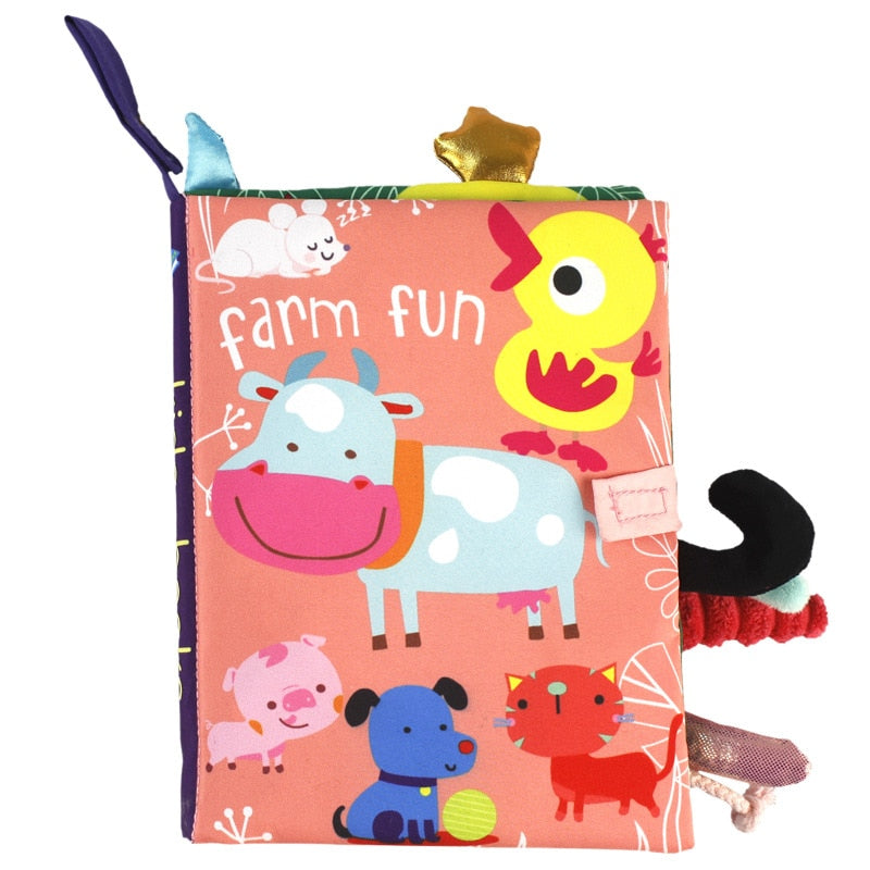 Baby Rattle Puzzle Cloth Book - Early Educational Toy for Cognitive Development