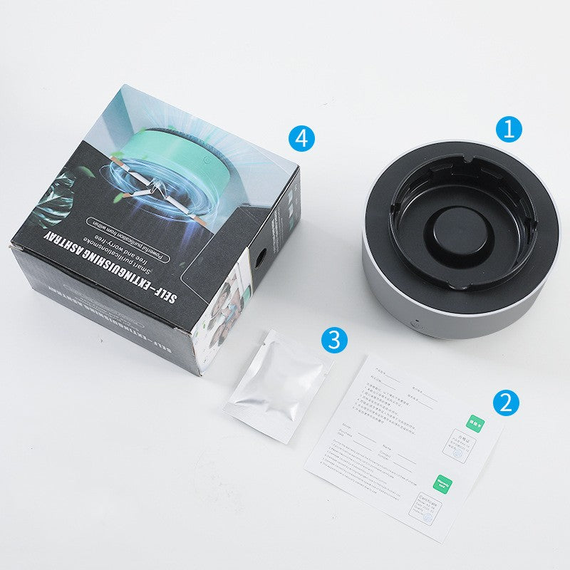 Smoke Removal Air Purification Ashtray with Anion Purification for Car and Home