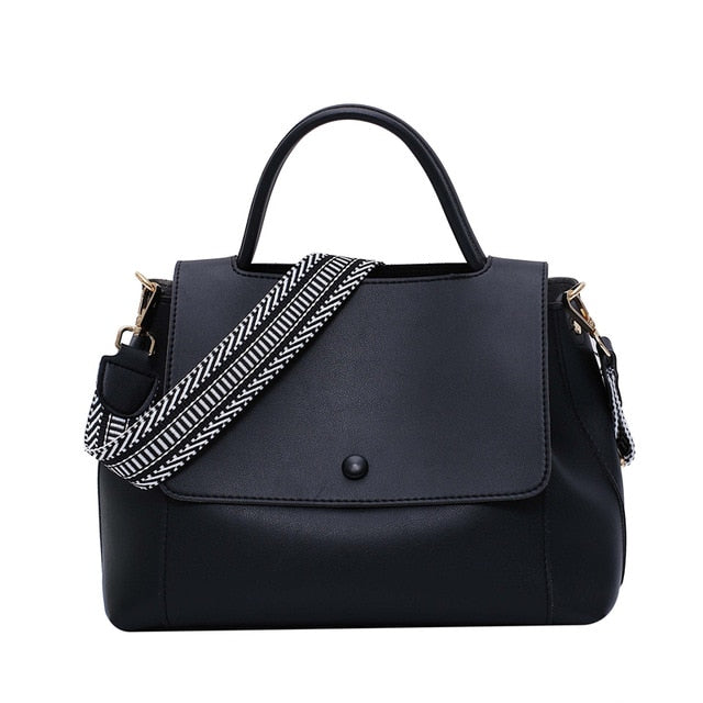 Women's Large Capacity PU Shoulder Messenger Bag - Elegant Retro Tote Handbag