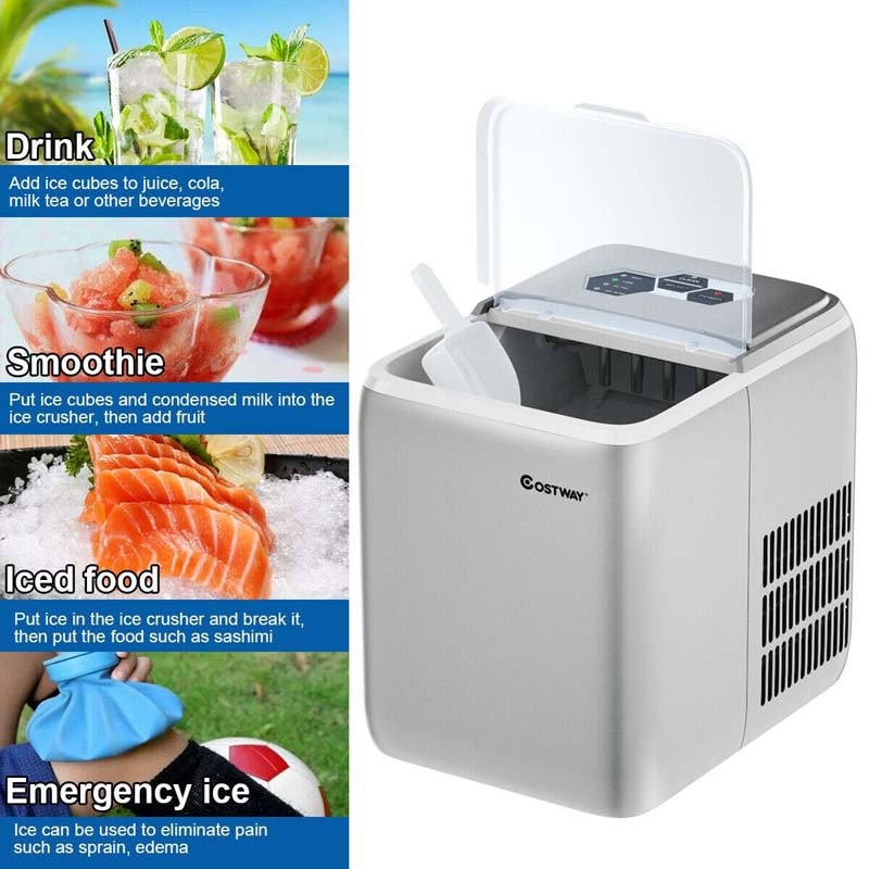 44LBS/24H Portable Ice Maker Countertop with Self-Clean Function