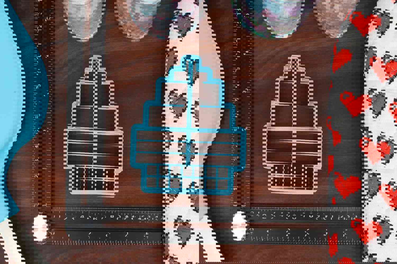 Pixel Foods Set 2 Cookie Cutters - Pixel Cupcake, Pixel Donut, Pixel Muffin, Pixel Popsicle, Pixel Soda