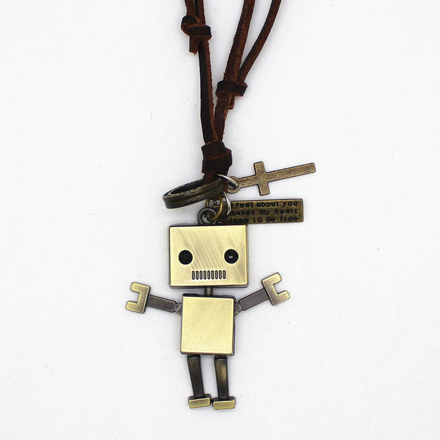 High Quality Vintage Leather Pendant Necklace for Men and Women
