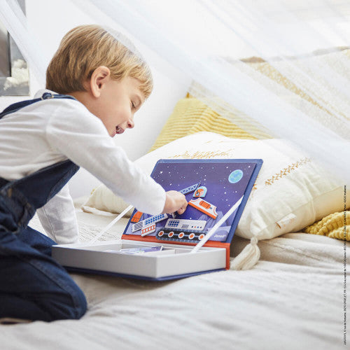 SPACE MAGNETIBOOK with 52 MAGNETS - Educational Magnetic Toy for Kids