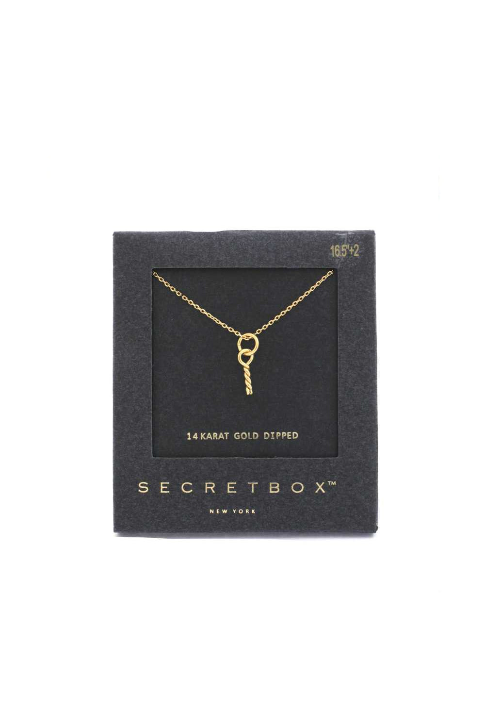 Secret Box Twisted Knot Charm Necklace