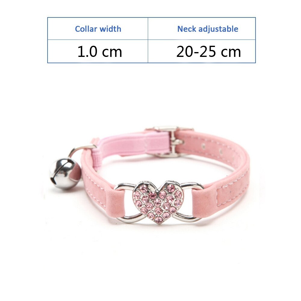 Velvet Breakaway Cat Collar with Bell - Pet Supplies for Cats and Dogs