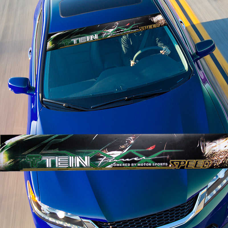 JDM TEIN Super Car Window Windshield UV-Resistant Vinyl Banner Decal Sticker
