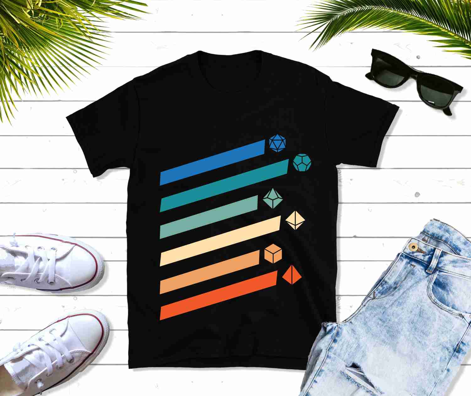 Vintage DnD Dice Lovers Shirt - Retro Geeky Unisex Tee