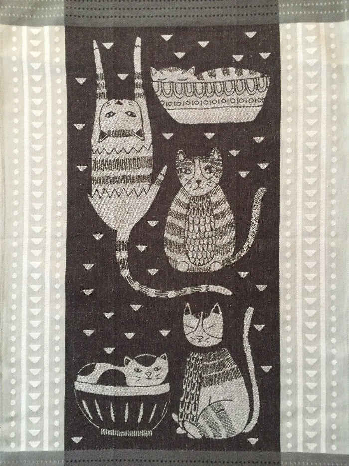 Cat Kitchen Towel - Downtown Cool Cats