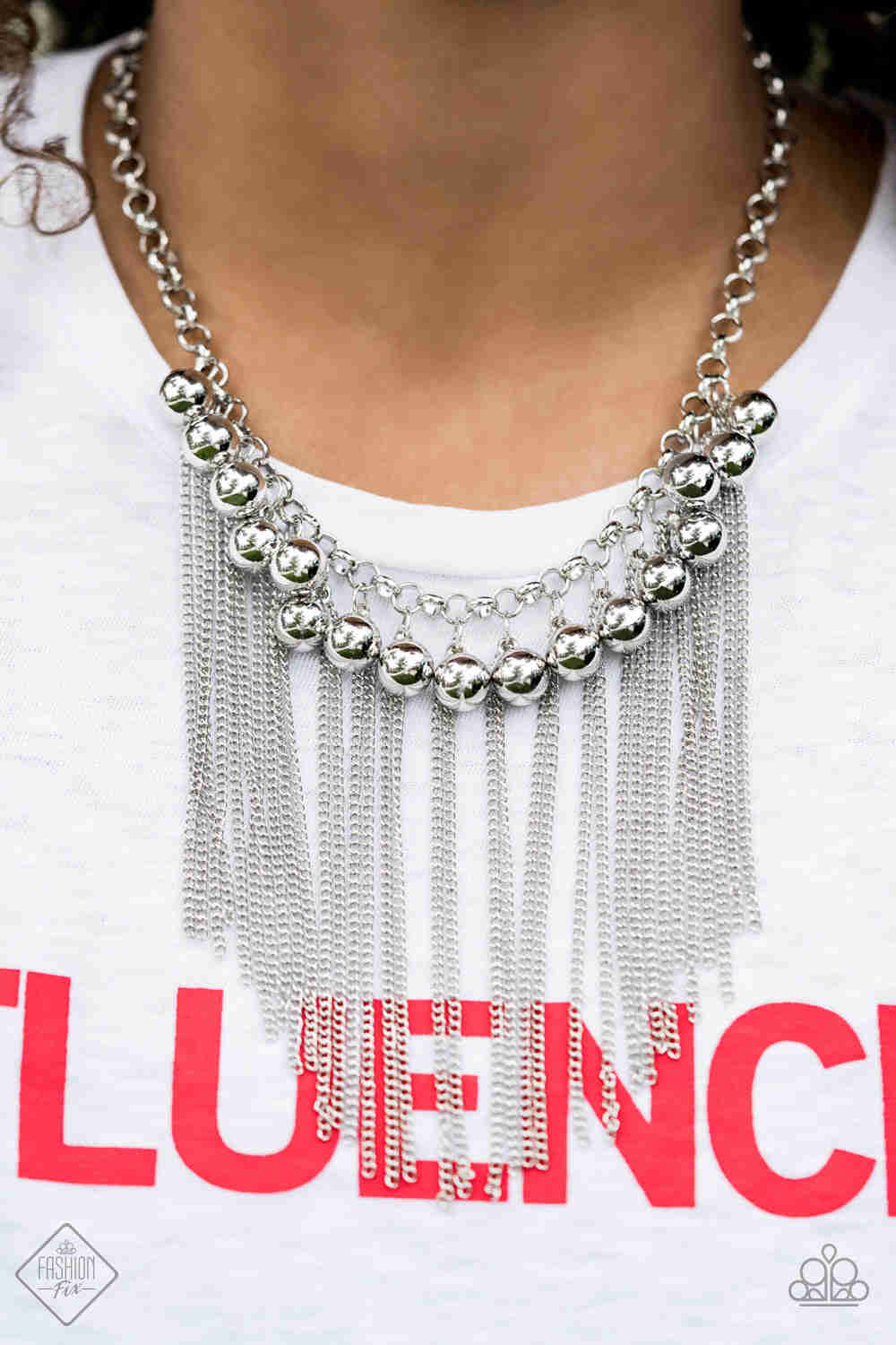 Paparazzi Powerhouse Prowl - Silver Necklace & Earrings Set