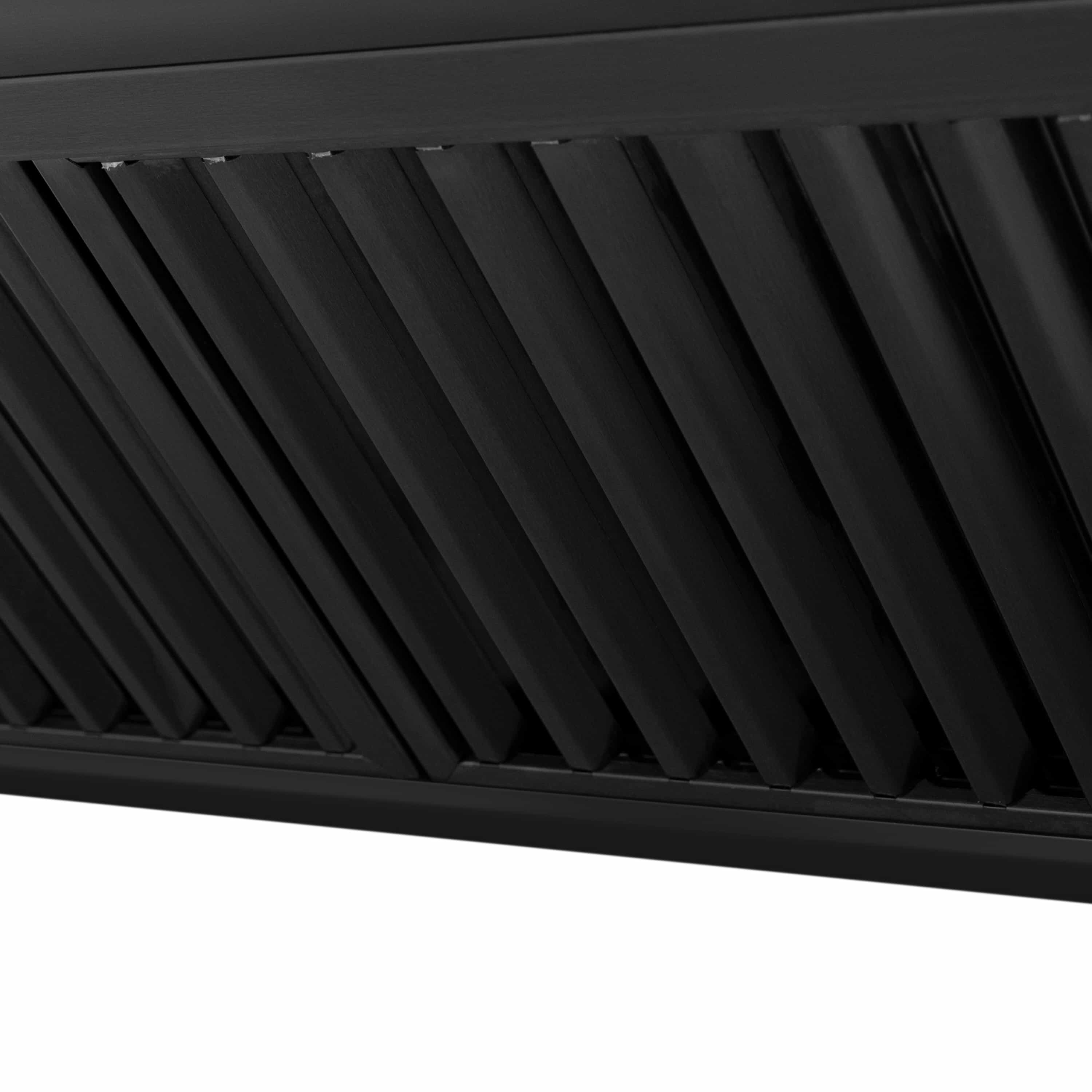 ZLINE 36-Inch Black Stainless Steel Wall Mount Range Hood (BS655-36-BS)