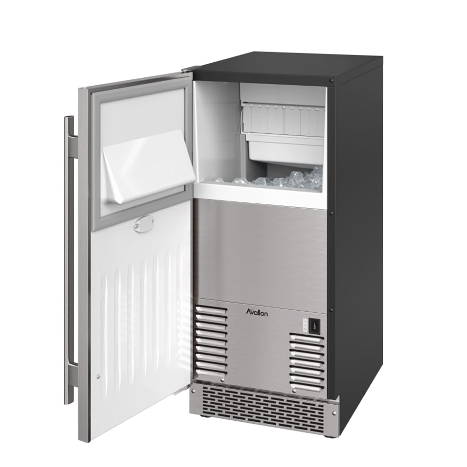 Avallon AIMG151PSSILH 15" Wide 26 Lbs. Capacity Stainless Steel Ice Maker