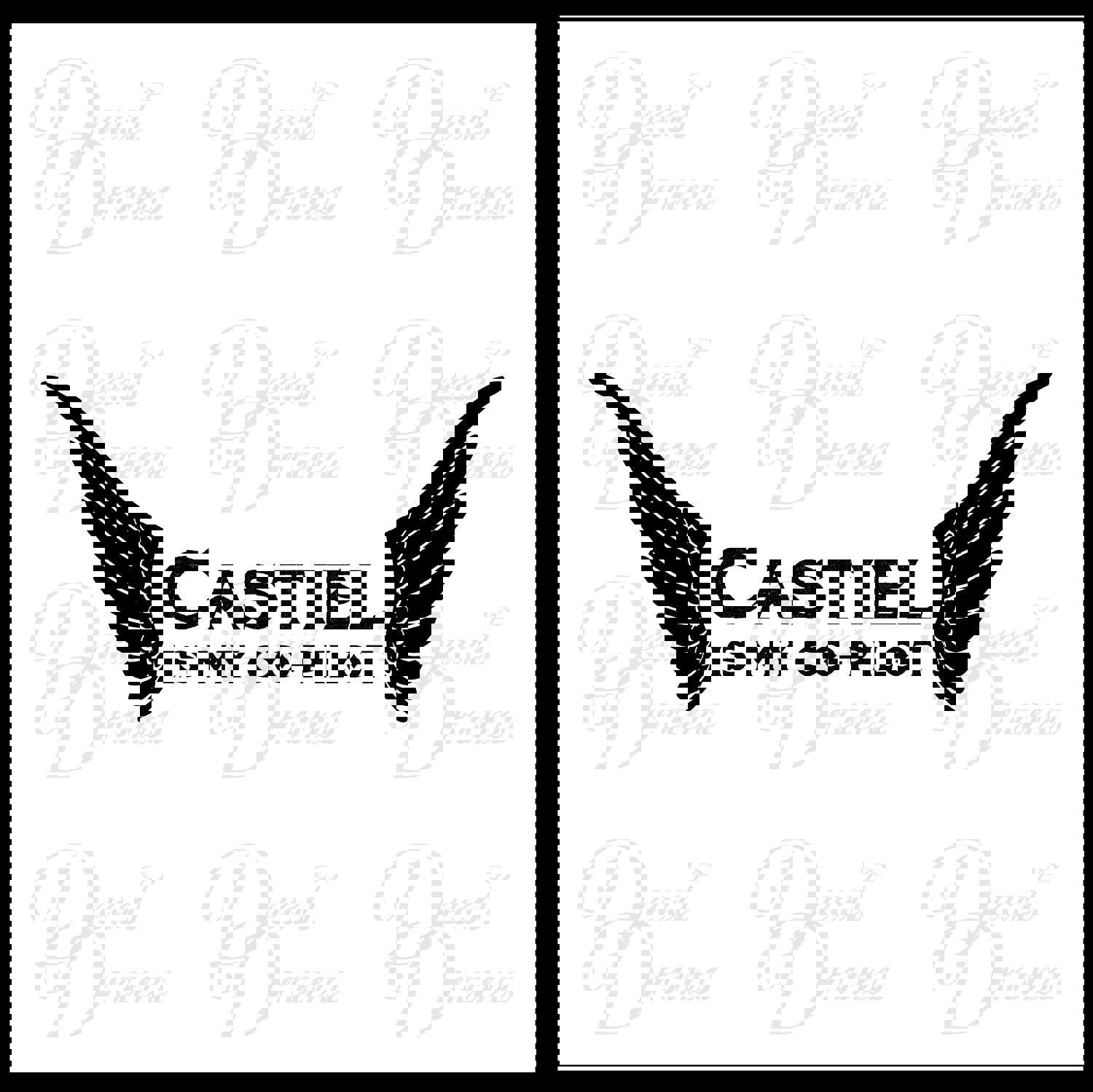 Castiel is My Co-Pilot Sticker - Supernatural Inspired Vinyl Decal for Car or Laptop