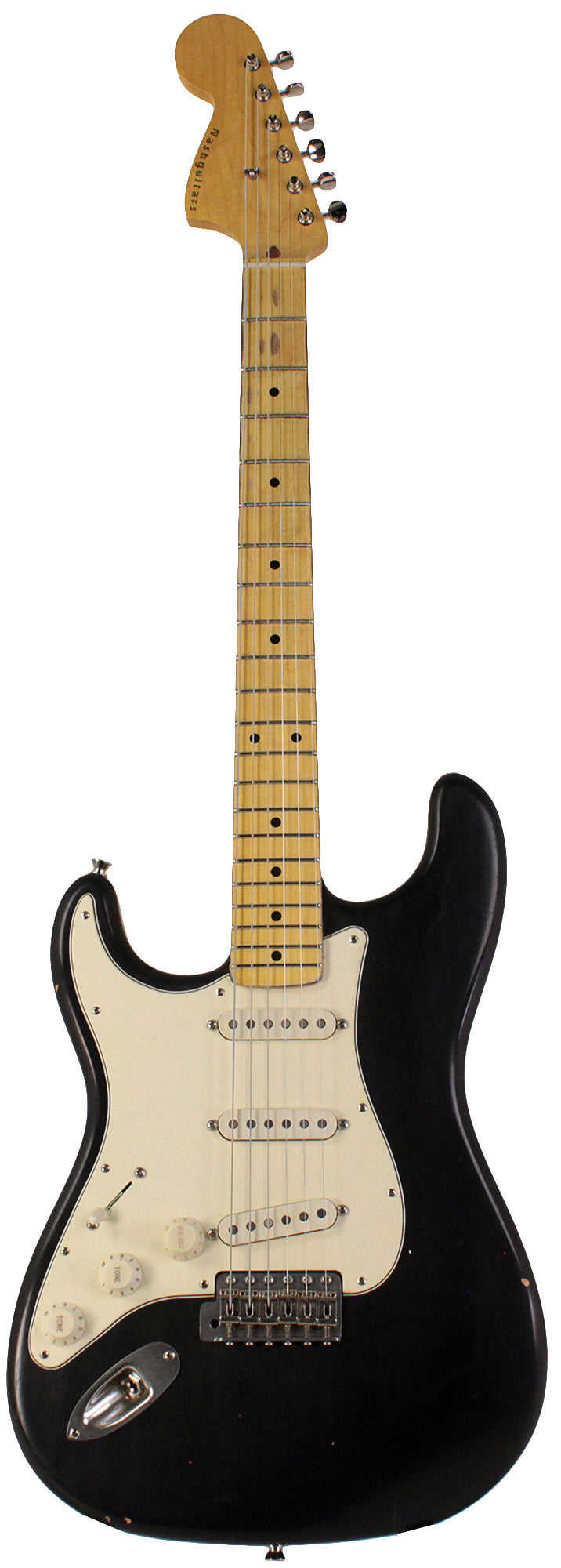 Nash S-68HX Hendrix Guitar, Black, Light Aging - Vintage Strat Model