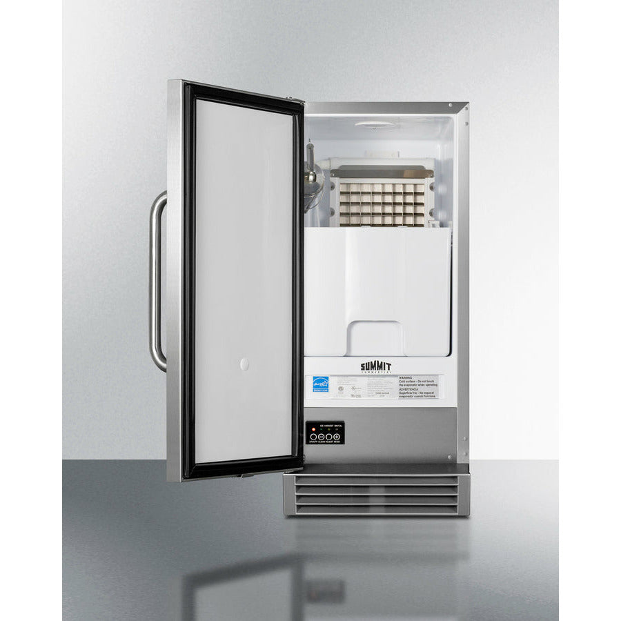 Summit 15 Ice Maker - 50 lbs Daily Production, Stainless Steel, Commercial Use