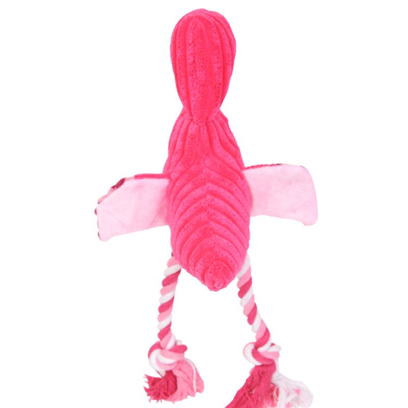 Plush Sound Dog Toy Flamingo - Chew Toys for Pets