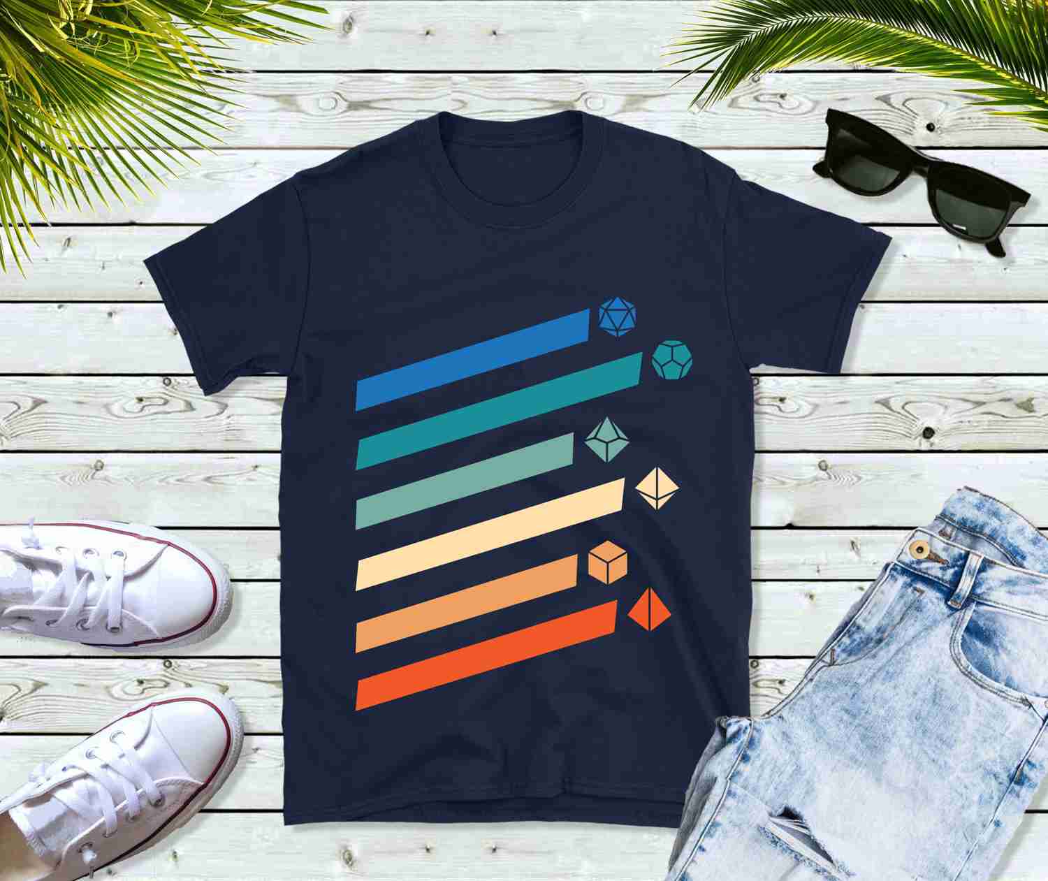 Vintage DnD Dice Lovers Shirt - Retro Geeky Unisex Tee