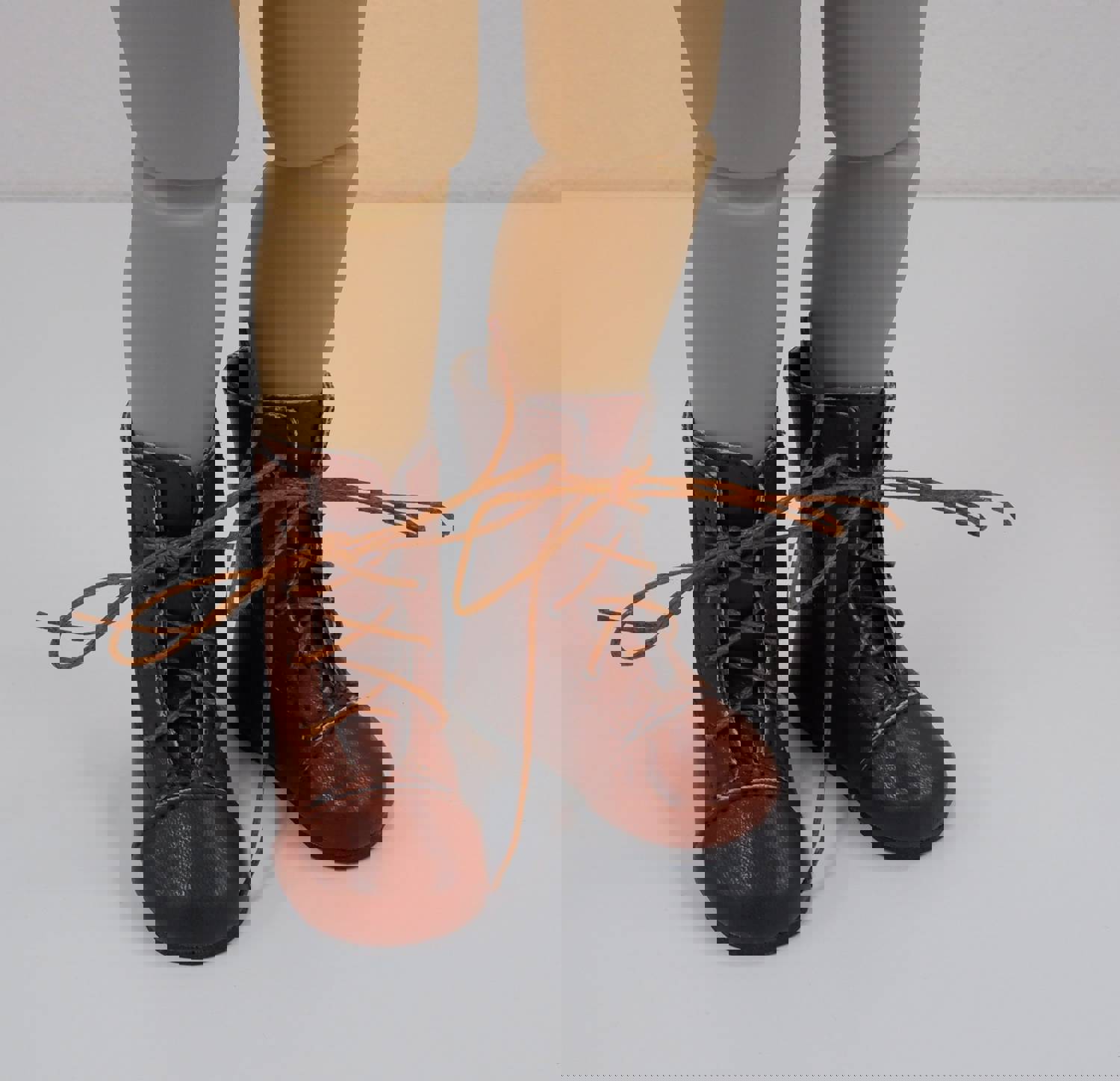 Mid Calf Lace Up Boots for Ruby Red Fashion Friends Dolls - 58mm