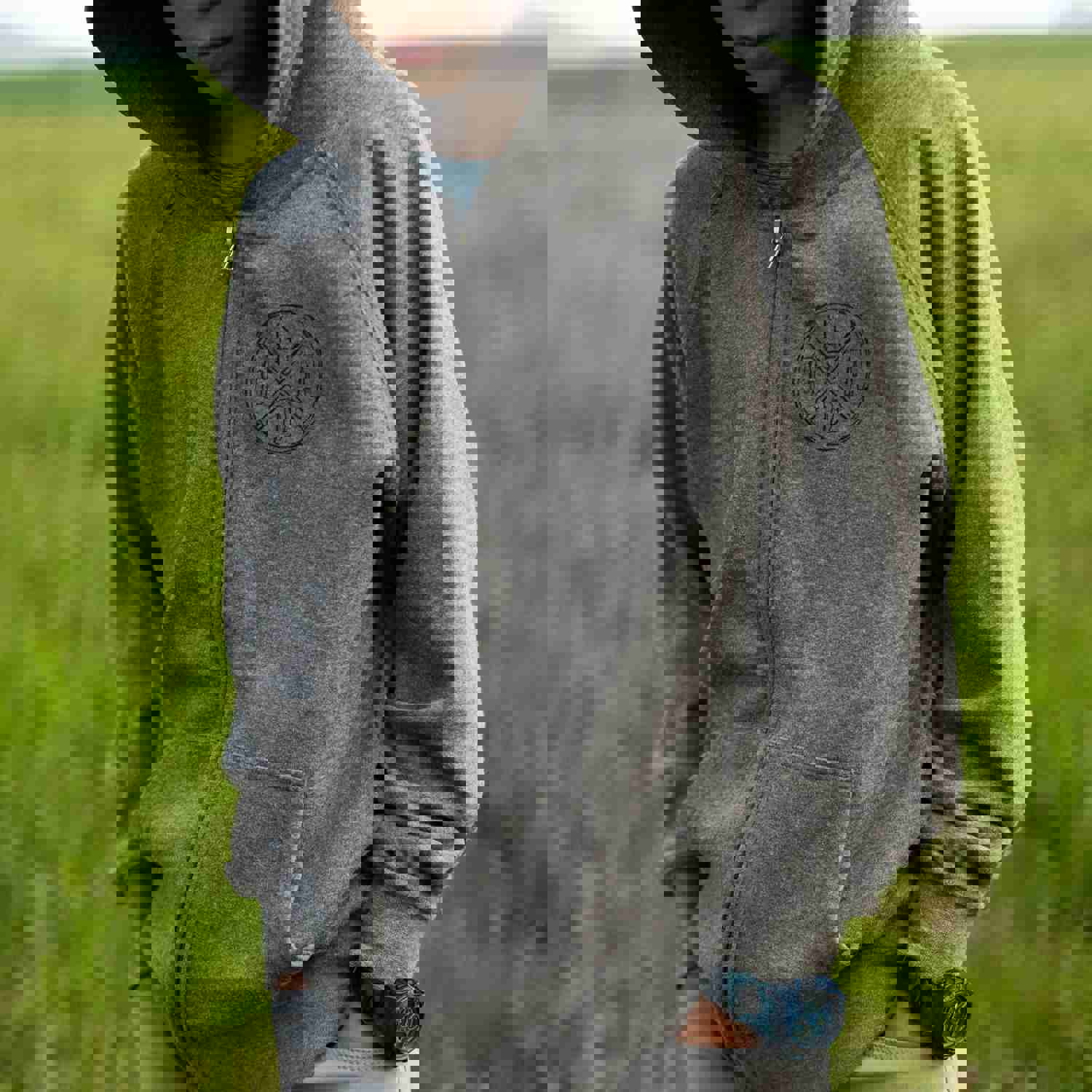 Kids CDA Bigfoot Gray Zip Hoodie