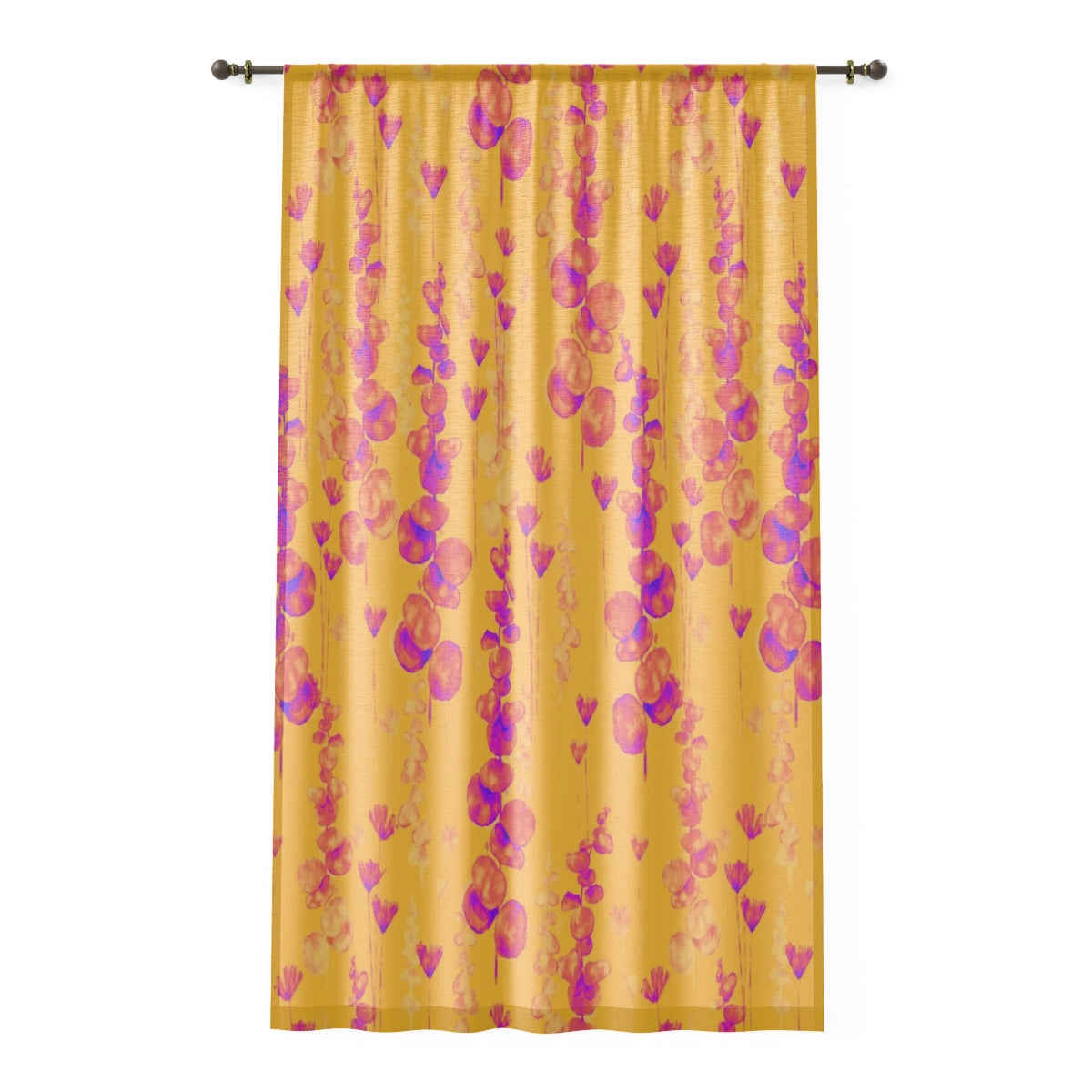 SUCCULENT PINK - SHEER Window Curtain