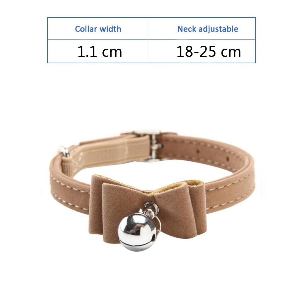 Velvet Breakaway Cat Collar with Bell - Pet Supplies for Cats and Dogs