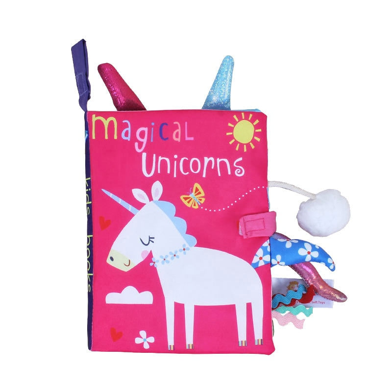 Baby Rattle Puzzle Cloth Book - Early Educational Toy for Cognitive Development