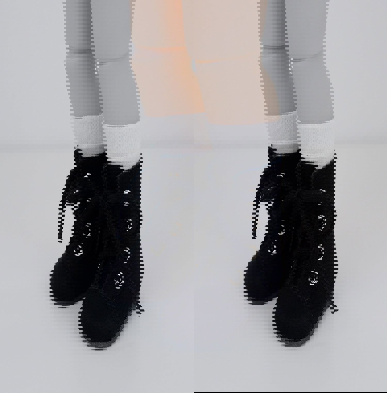 Mid Calf Lace Up Boots for Ruby Red Fashion Friends Dolls - 58mm