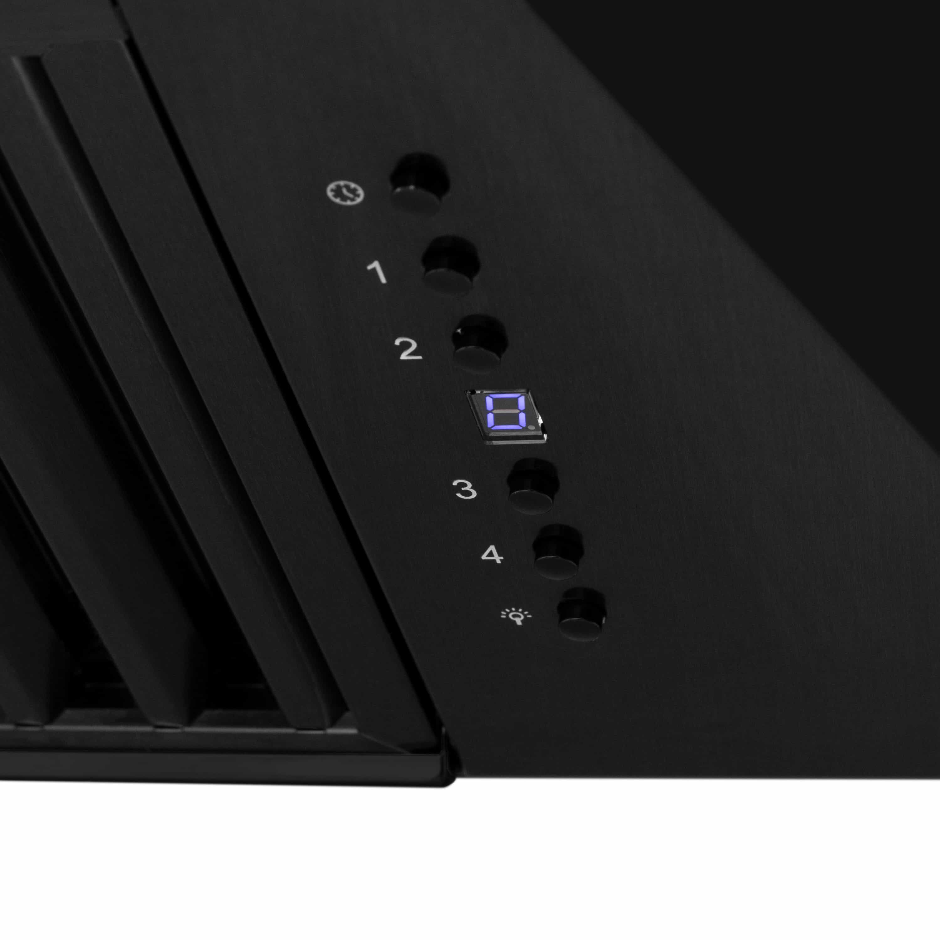 ZLINE 36-Inch Black Stainless Steel Wall Mount Range Hood (BS655-36-BS)