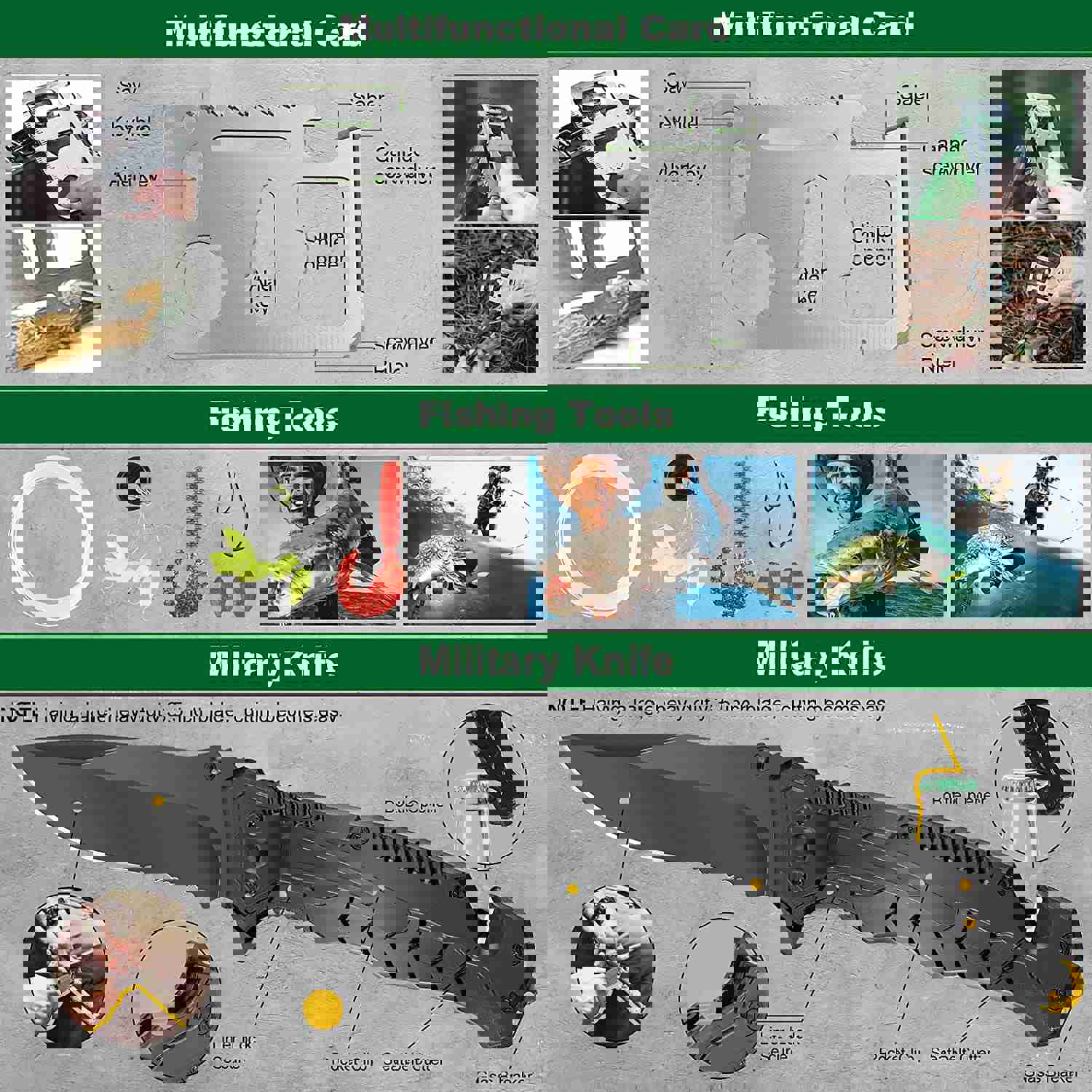 27 in 1 Survival Kits for Camping, Hiking, Hunting & Outdoor Adventures