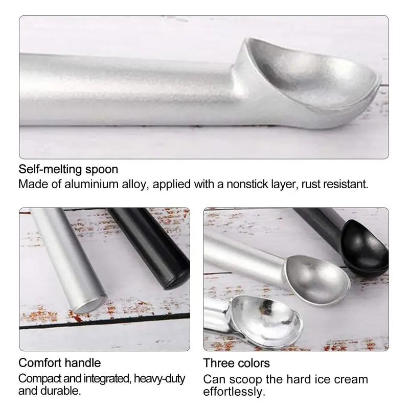 SRline AntiFreeze Icecream Scoop - Portable Aluminum Alloy Non-Stick Ice Cream Ball Maker