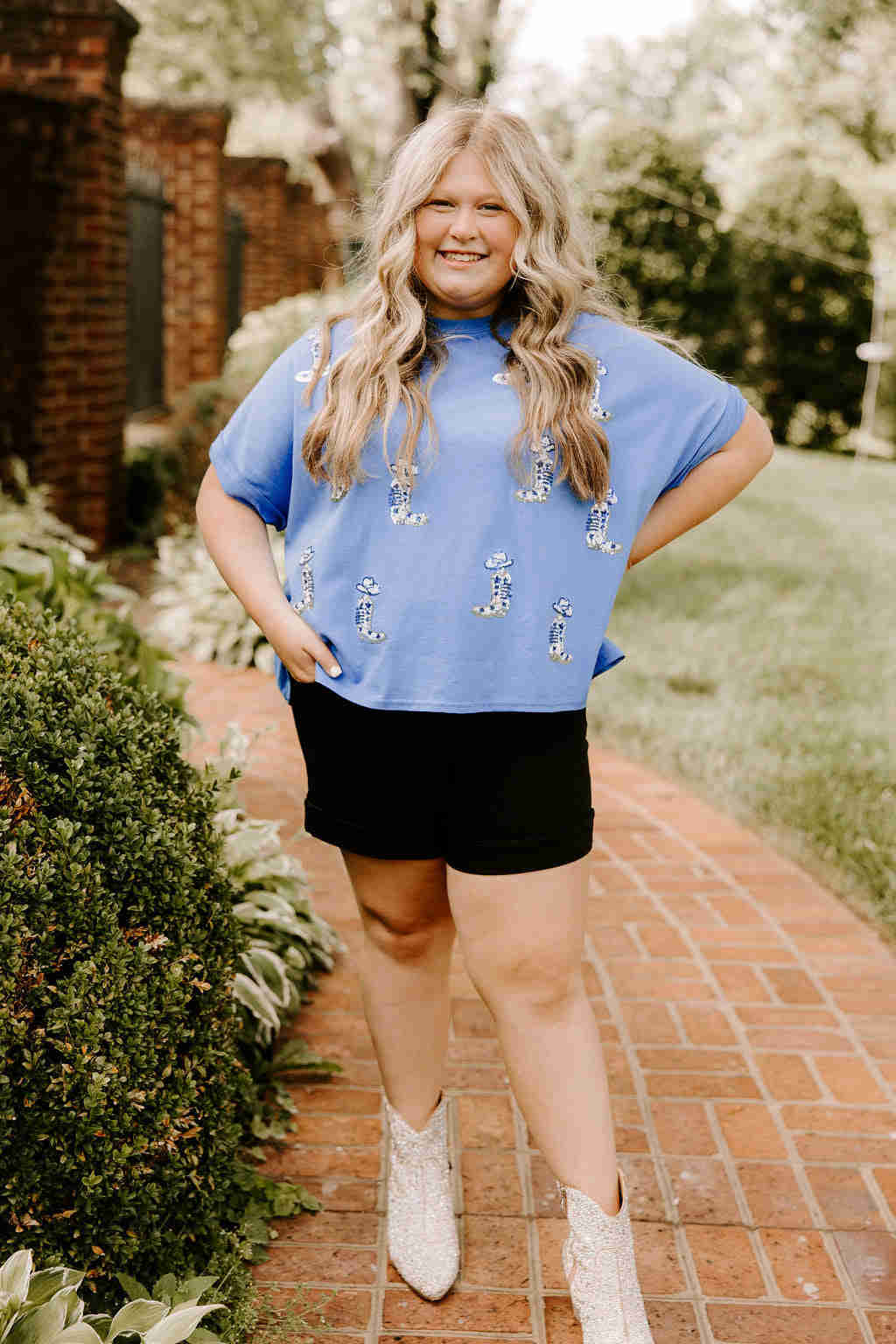 Take On the Night Sequin Cowboy Boot Top