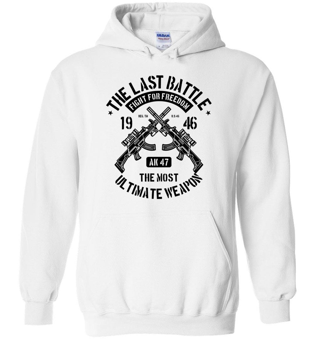 The Last Battle AK-47 Mens Hoodie - Unique Gift for Gun Enthusiasts