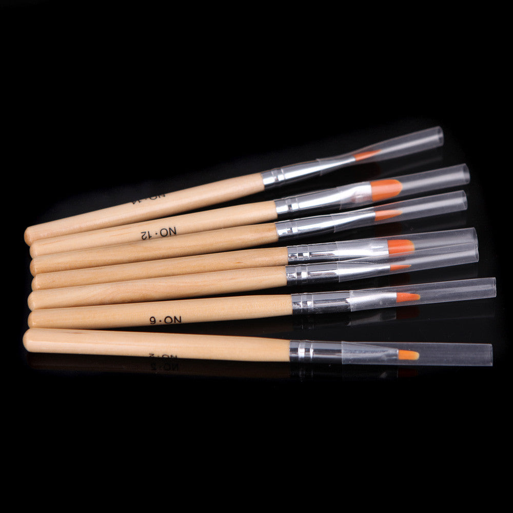 Professional 7pcs Nail Brushes Tools Set for Nail Art Design