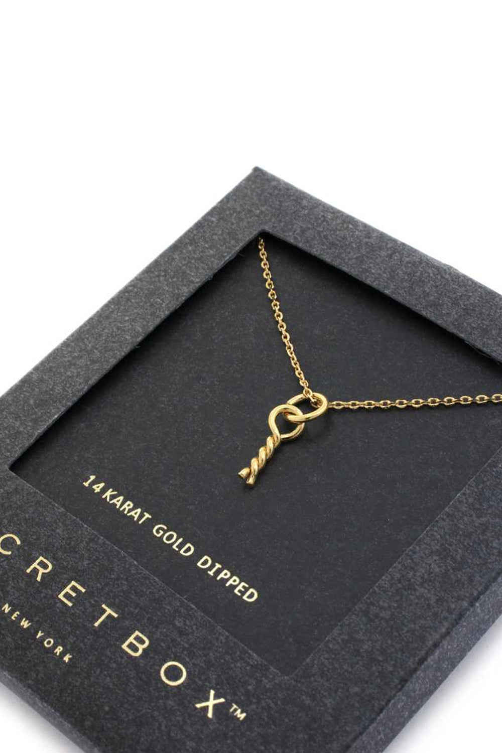 Secret Box Twisted Knot Charm Necklace