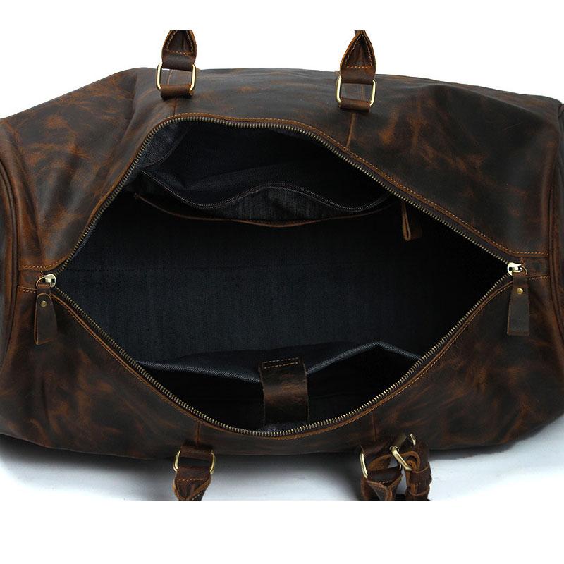 Cool Men's Leather Large Weekender Duffle Travel Bag