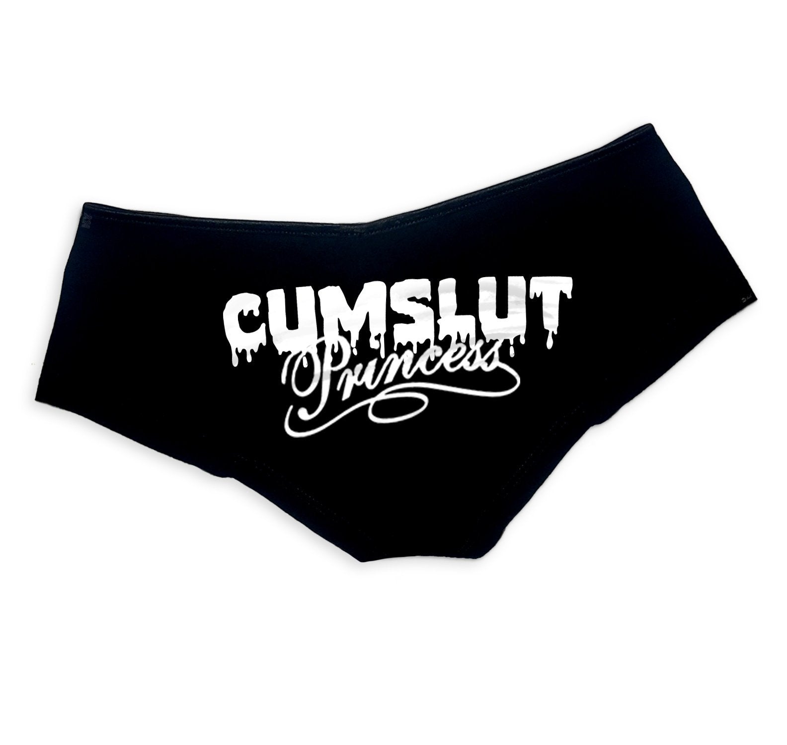Cumslut Princess Panties - Sexy DDLG Boy Short Underwear for Women