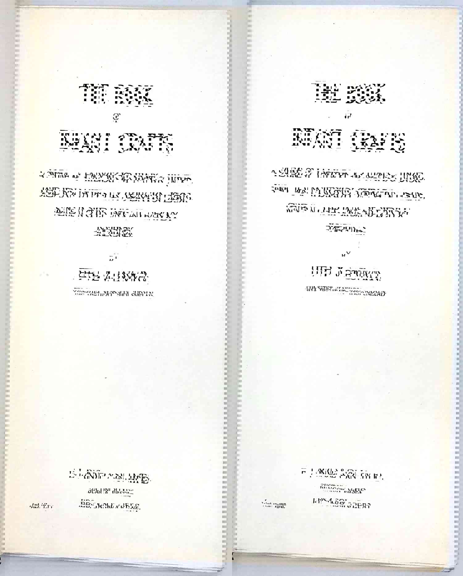 The Book of Infant Crafts: Creative Handwork for Early Childhood Development