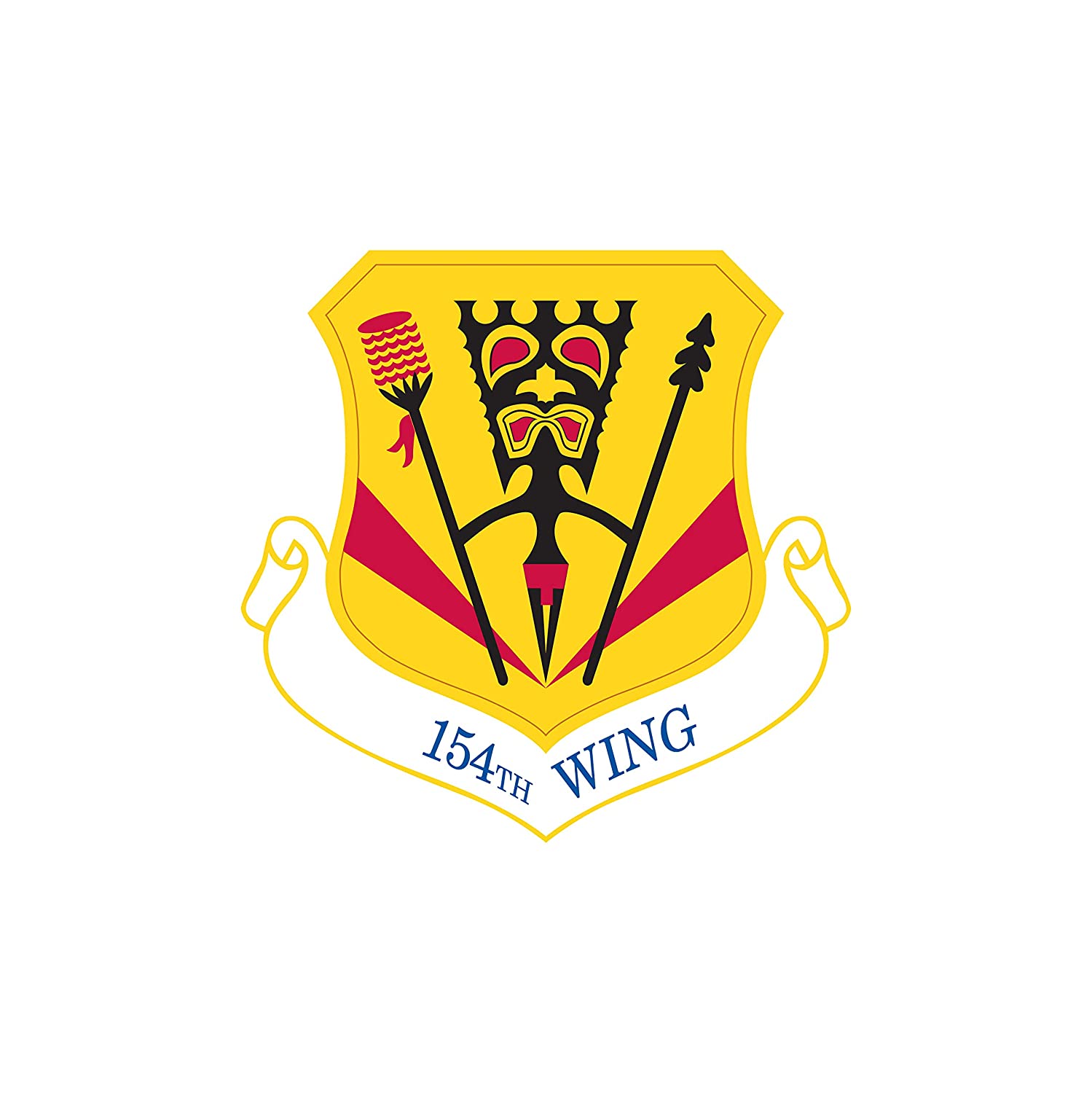 154th Wing - Patch Vinyl Decal - Multiple Sizes Available