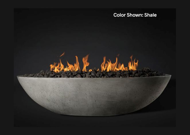 Fire Bowl Oasis: Oval 60 with Electronic Ignition - Free Cover [Slick Rock Concrete]