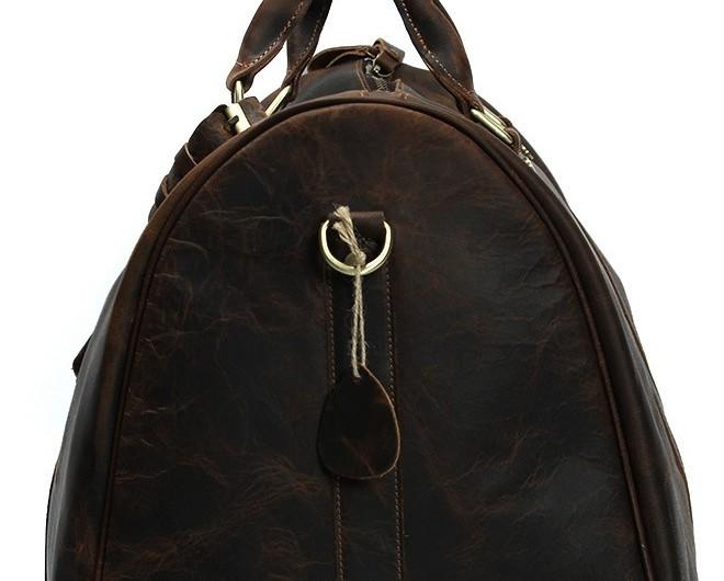 Cool Men's Leather Large Weekender Duffle Travel Bag