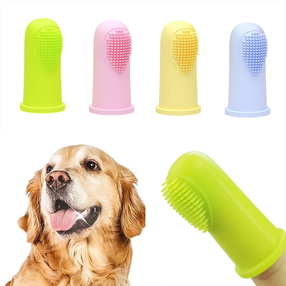 Soft Silicone Pet Finger Toothbrush for Dog Teeth Cleaning