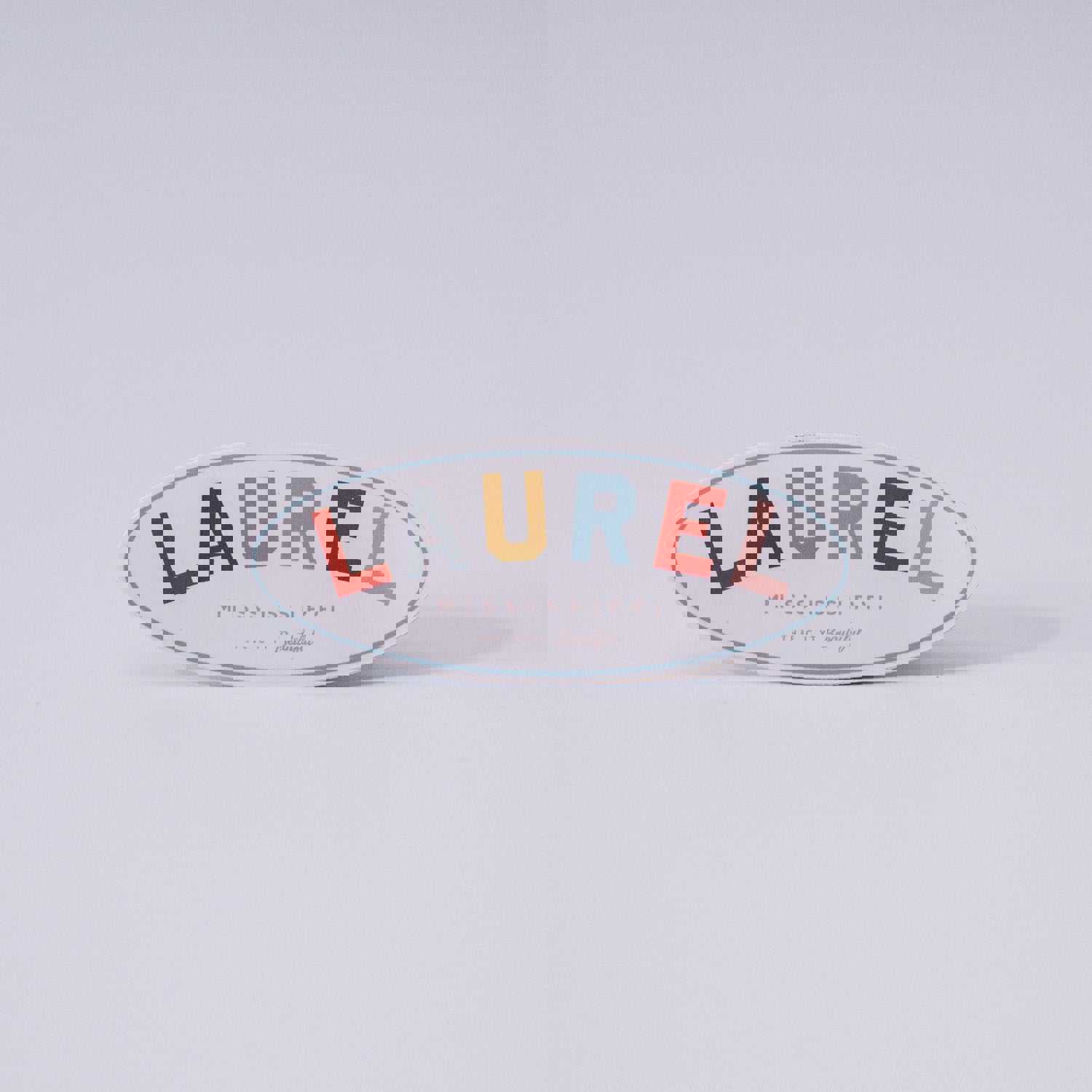Laurel Colors Die Cut Decal - 4 x 1.61 Oval Sticker