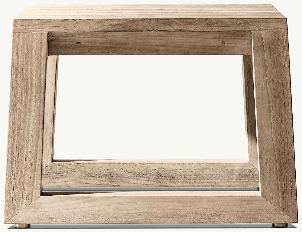 RH Sebastian Teak Rectangular Side Table
